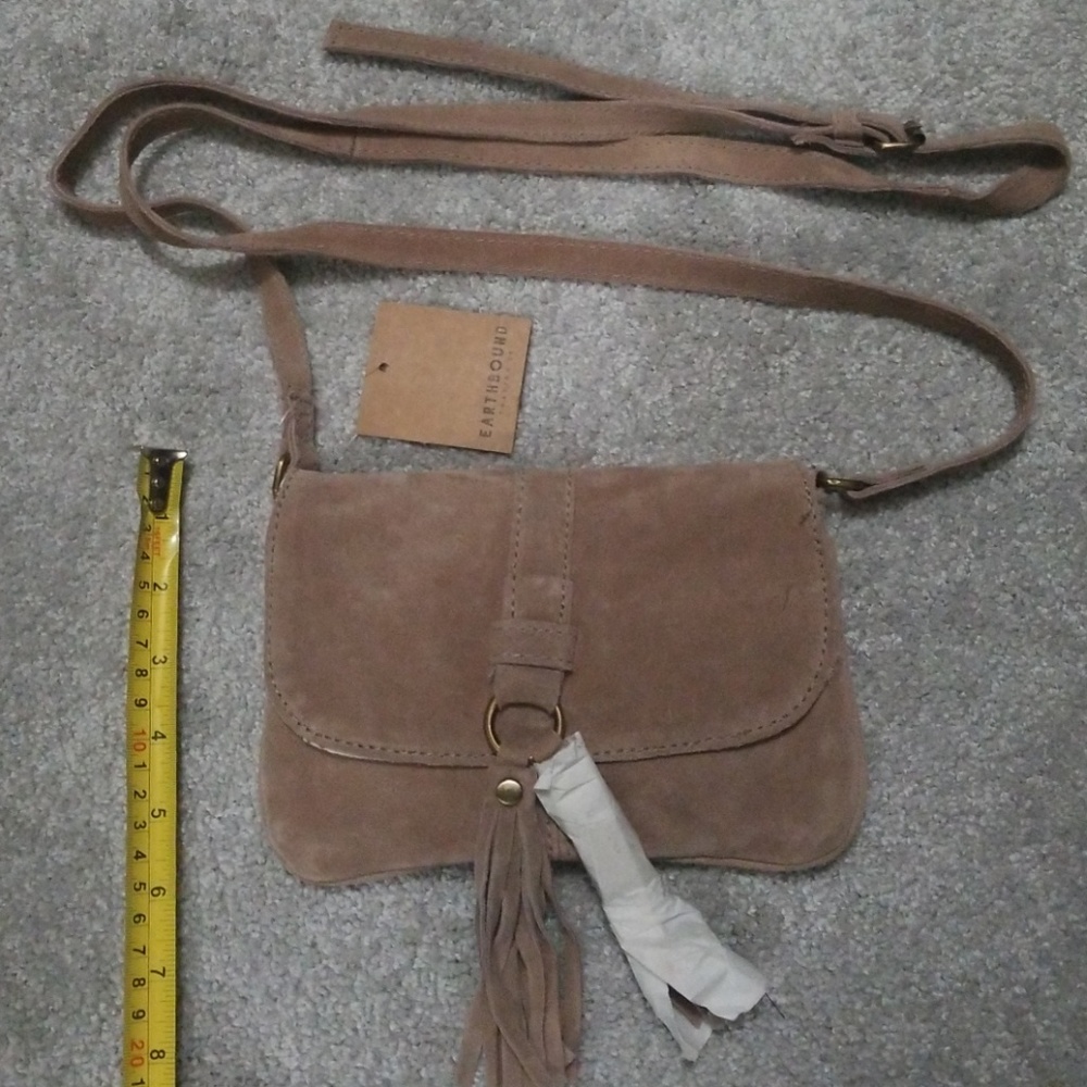 NWT Earthbound Suede crossbody bag